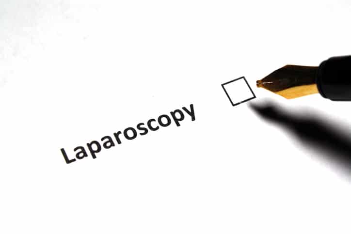 Laparoscopic Surgery check box on paper